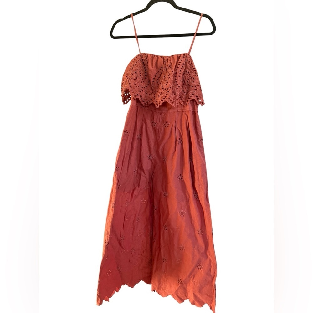 American Eagle Outfitters Terracotta Eyelet Jumpsuit - Picture 4 of 5